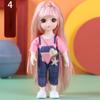 Мини-подвижная 13-шарнирная кукла 17 см, игрушка для девочек, 3D большие глаза, BJD принцесса, полная одежда, коллекция платьев, детская кукла в подарок