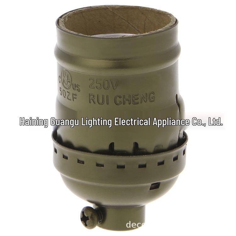 Жемчужно-черный винтажный алюминиевый патрон Эдисона E26/E27 для DIY светильников