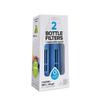 DAFI Water Filter for Water Filter Bottles, Activated Carbon Filter, 2 Cartridges + 1 Cap [Japan Specification, Official Japanese Product] (Sky Blue)