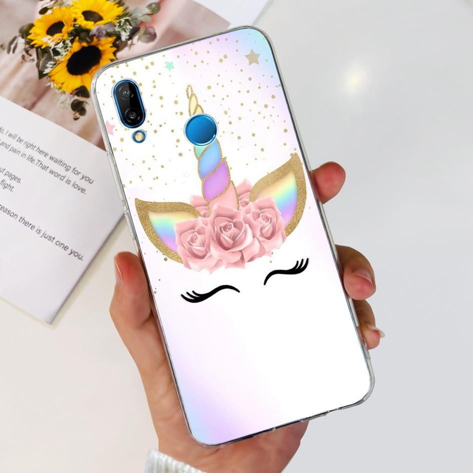 Чехол для Huawei P20 Lite Чехол Милый Астронавт Мультяшный Тонкий Прозрачный Мягкий Силикон Задняя Крышка Телефона Для Huawei P20Lite ANE-LX2 Funda