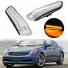 LED Side Marker Lights Signal Sequential Switchback For 03-07 Infiniti G35 Coupe