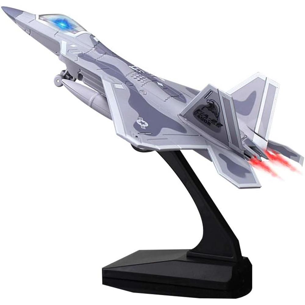 Масштаб 1/100 F-22 Raptor Fighter Jet, литая модель самолета, охотничья игрушка