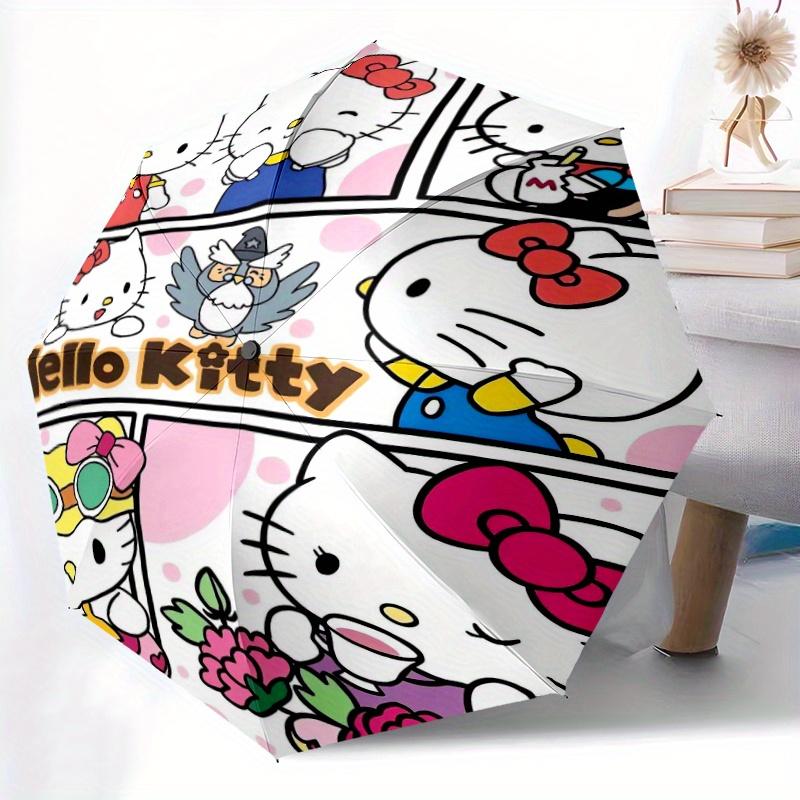 Hello Kitty Collection Automatic Opening and Closing Folding - A Good Choice for Gifts, Fashionable and Convenient Umbrella With Cute Cartoon Characte