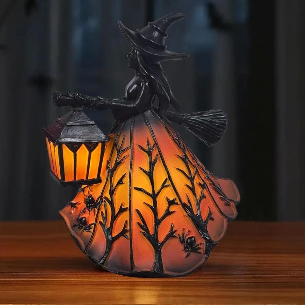 Standing Design Halloween Witch Lamp 16cm Holiday Decorative Lamp Halloween Party