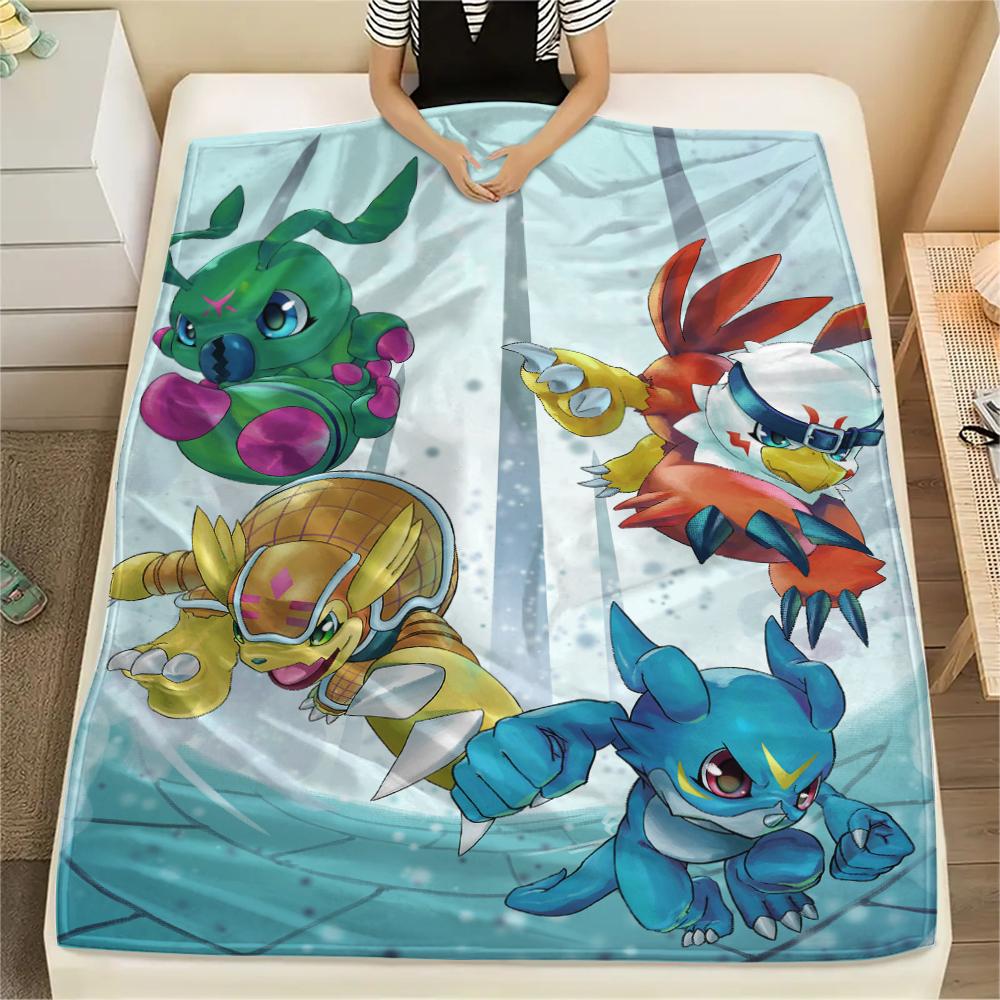 Digimon Blanket, Digimon Fan Bedroom Throw, Ideal Gift