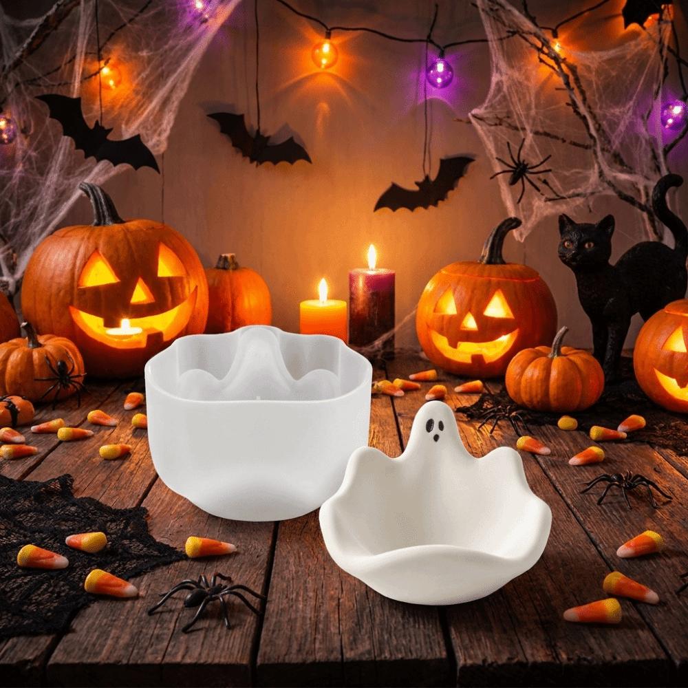Halloween Theme Candy Bowl Mold Non-Stick Jewelry Storage Tray Mold DIY Handmade Use