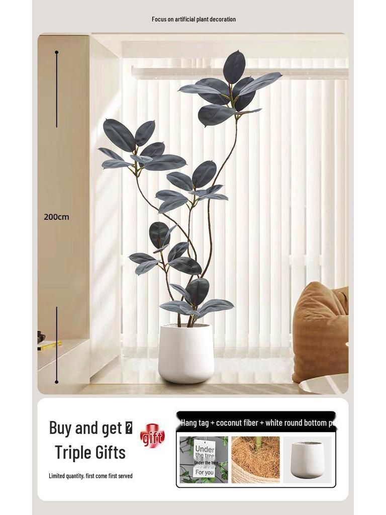 Luxurious Large Faux Green Plant Decoration for Indoor Use