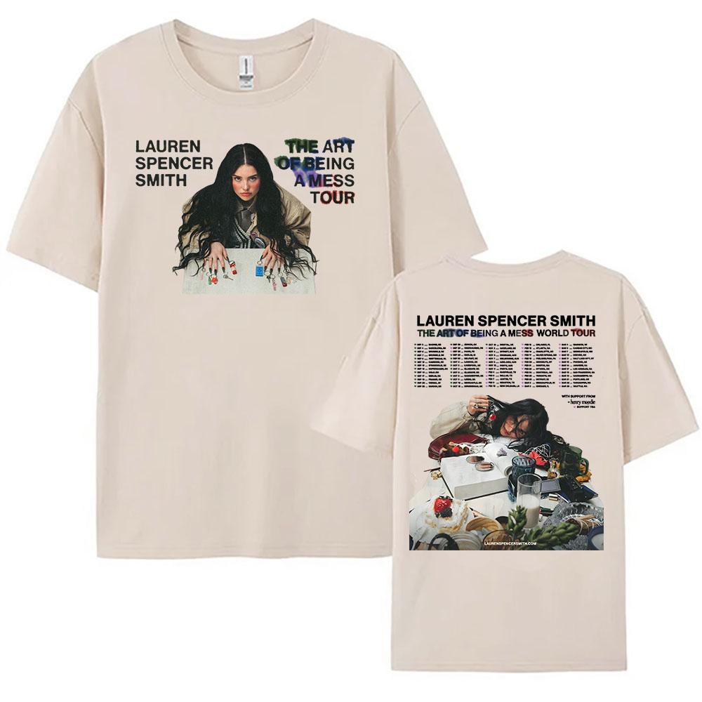 The Art of Being A Mess Tour 2025 T-shirt Lauren Spencer Smith Graphic Tshirt Cotton Short Sleeve Unisex T Shirt Summer Soft Tee
