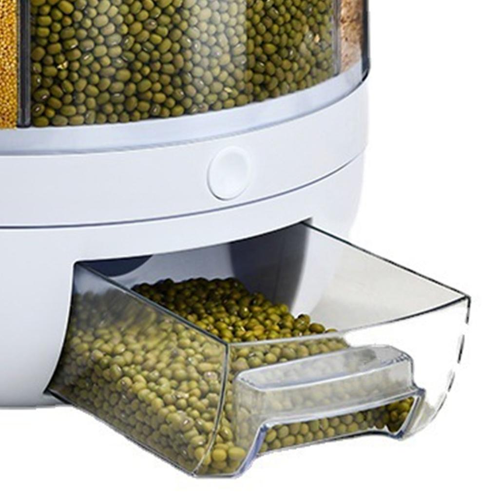Grains Separate Storage Box Sealed Rotating Rice Bucket Home Insect Damp Proof Rice Storage Tank L 27x27cm 10.6x10.6in