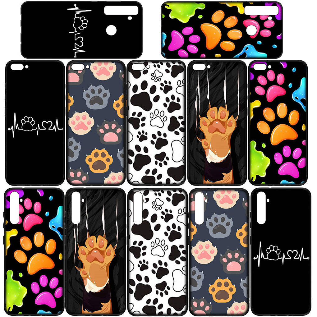 Чехол для телефона Samsung Galaxy S24 S23 iPhone 15 14 Xiaomi Redmi Note 13 12 11 8 10 9 Pro Max Plus X XR OPPO A15 Huawei Cute Dog Paw Cat Cover