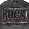 Кепка бейсболка с вышивкой Rock stereo, потертая, с вышивкой, козырек-утка, старинная шляпа, защита от солнца, солнцезащитная шляпа, мужская шляпа