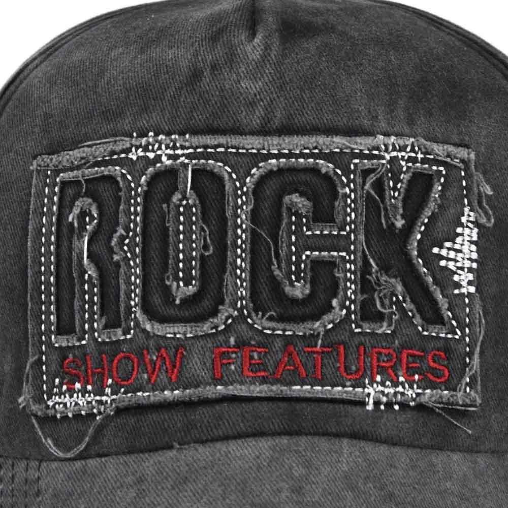 Кепка бейсболка с вышивкой Rock stereo, потертая, с вышивкой, козырек-утка, старинная шляпа, защита от солнца, солнцезащитная шляпа, мужская шляпа