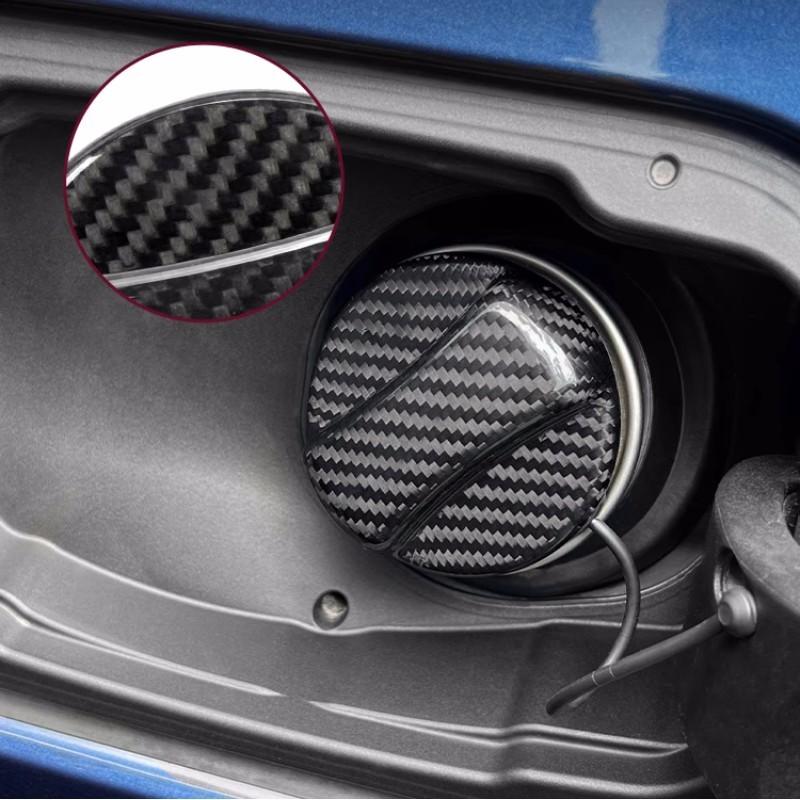 Carbon fiber fuel tank cover trim For Mercedes Benz A B C E R Class GLS GLA GLK GLC CLA AMG W204 W205 W212 W463 W176 accessories