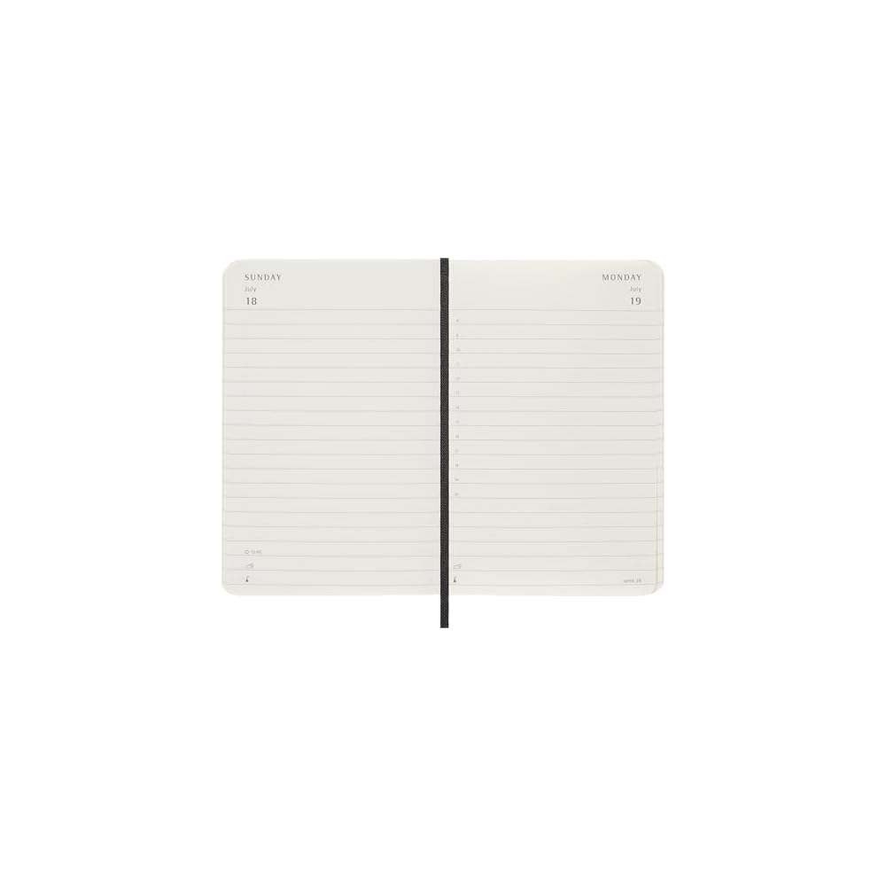 Ежедневник Moleskine 2027, начало в январе, 12 месяцев, карманный формат (9см х 14см), Мягкая обложка, Черный