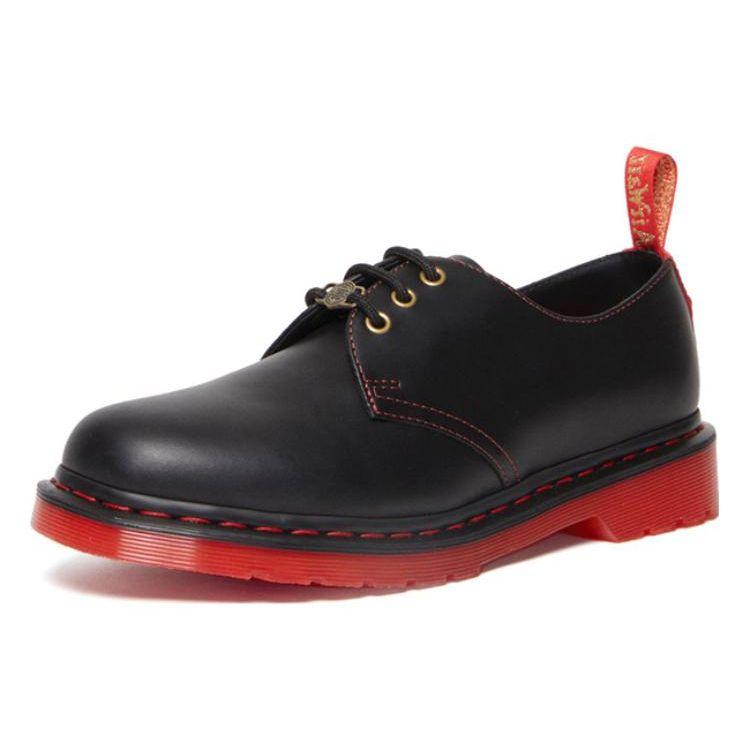 Dr. Martens Кожаные туфли на плоской подошве со шнуровкой и тремя люверсами, унисекс, черные 30555004