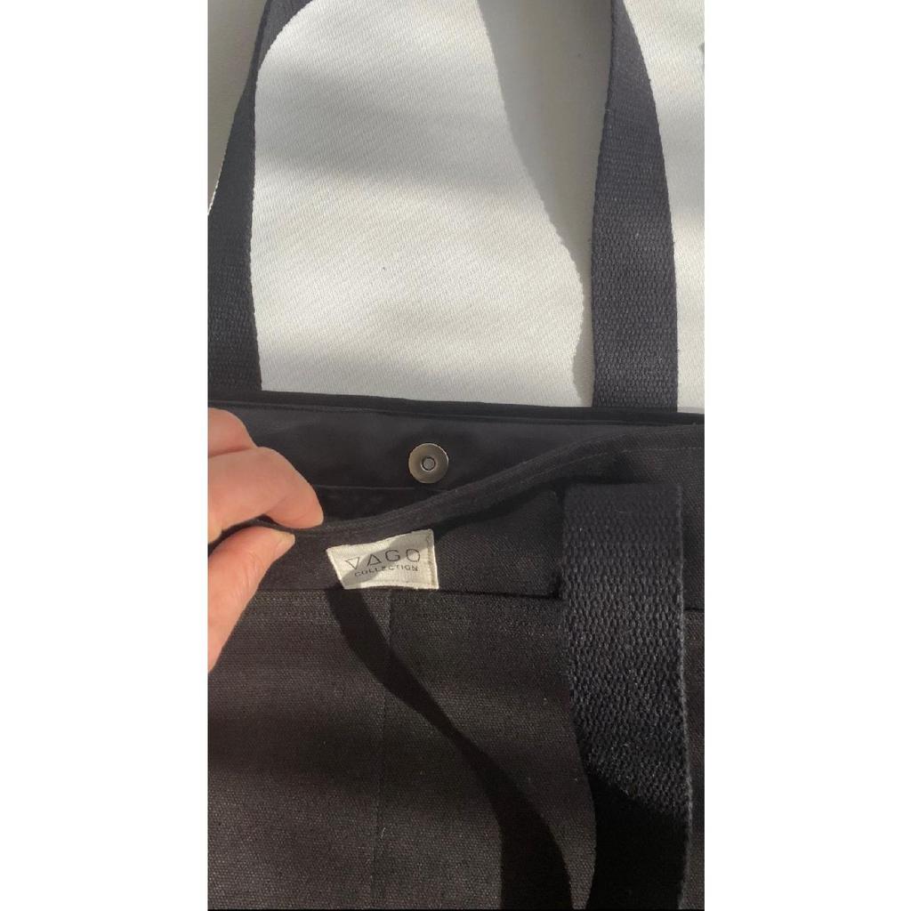 Бежевая эко-сумка из плотной ткани