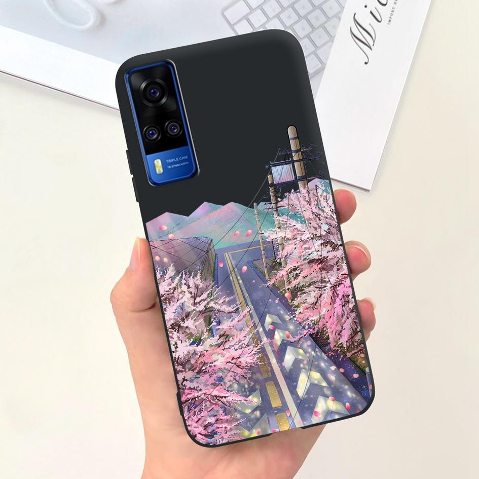 Чехол для Vivo Y31 2021 Милая Утка Кот Мультяшный Coque Матовый Мягкий Силиконовый Задняя Крышка Для Vivo Y51 Y51A Y53s Y 31 V2036 V2030 Fundas