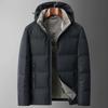Quality High-end Extreme Cold Series Down Jacket Men's Winter White Goose Down Dad Warm Short Hooded Casual Jacket Men