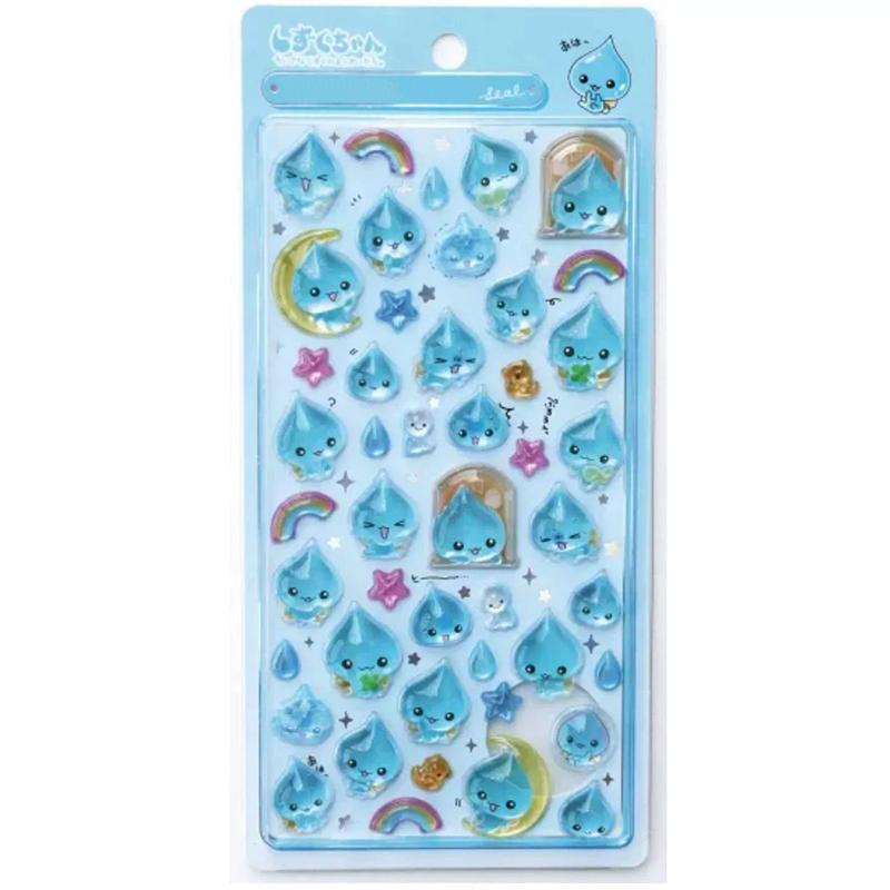 1/6Pcs Cute Small Water Drop 3D Crystal Stickers Cartoon Sparkling Raindrop Crystal Drop Glue Diy Decorative Stickers Gifts