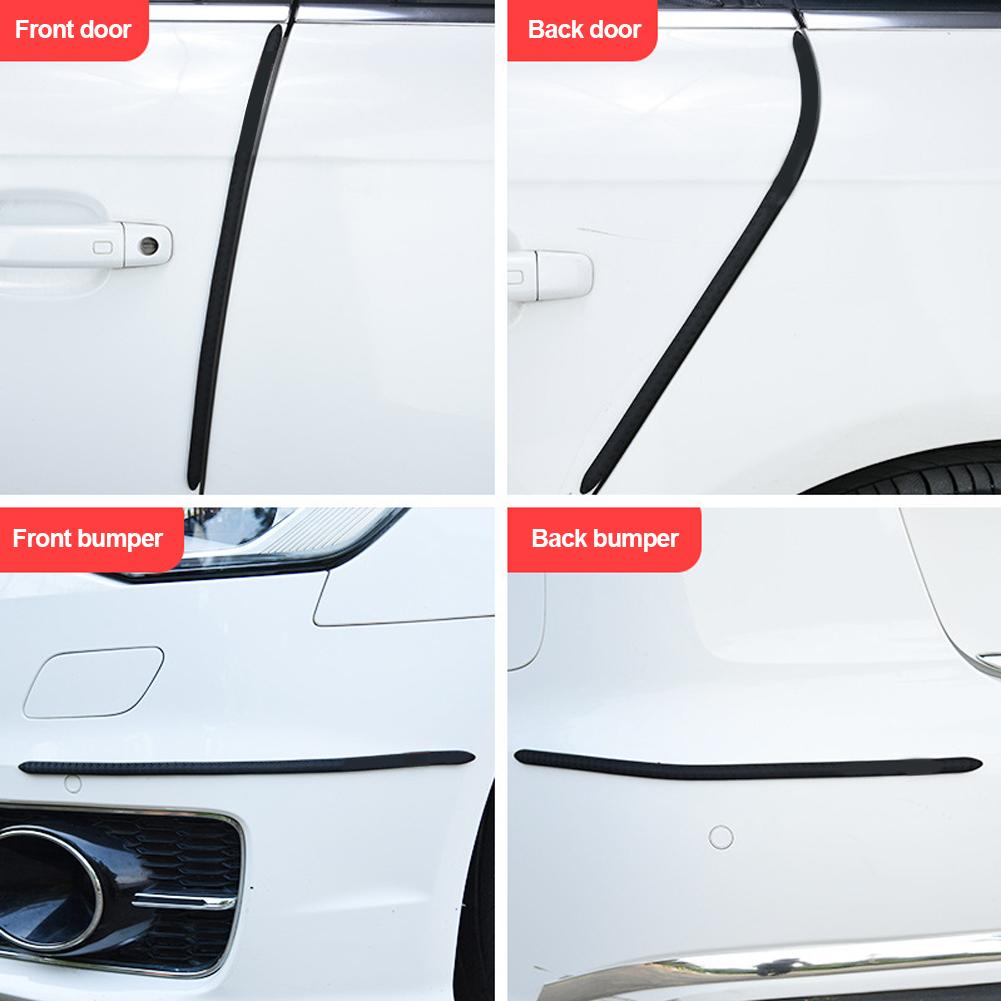 Универсальные защитные полоски для края двери автомобиля, защитная пленка для зеркала заднего вида, резиновая защита переднего и заднего бампера, защита от царапин, белая