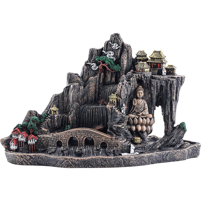 Большие размеры мебельных украшений, курильница с обратным потоком, держатель для благовоний из смолы, буддийские принадлежности для домашнего декора, большой рождественский подарок