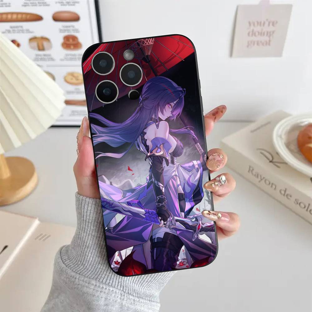 Чехол для телефона Аниме Игра H-Honkai Star R-Rail Крутой Черный Силиконовый Мягкий Для IPhone 16 15 14 13 12 11 X XR Plus Pro Max Plus