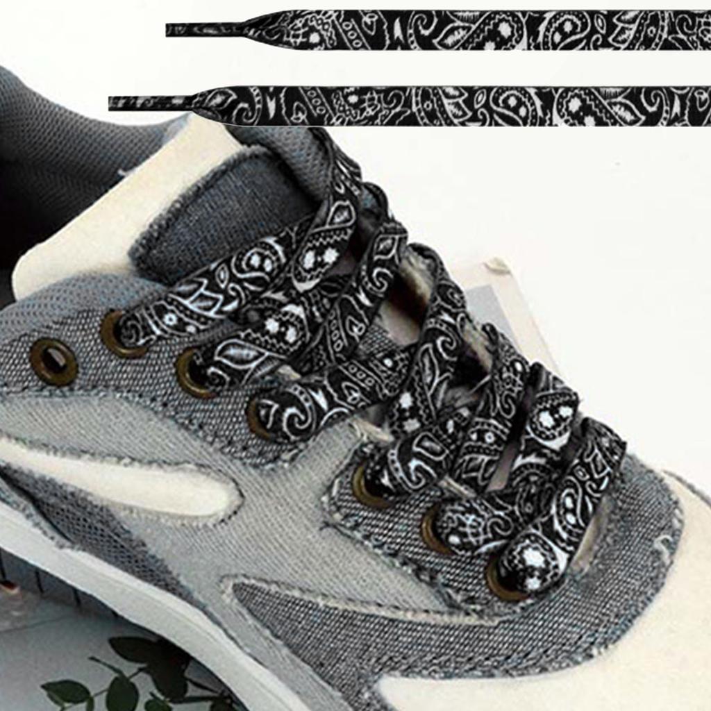 Плоские шнурки Кешью Цветок Шнурки для кроссовок Мода Спорт Повседневный Баскетбол Теннис Шнурки Шнурки 120/140/160см