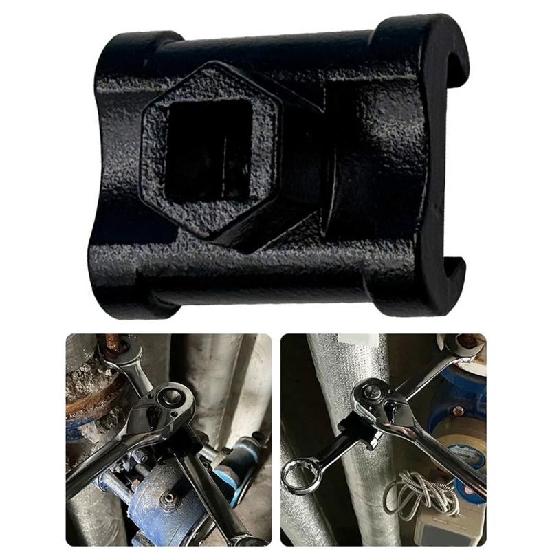 Stable Magnetic Wrench Adapter 1/2" Tool Extension Unseamed Steel Casted Body Design Torques Extension Adapter
