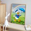 Disney Donald Duck umbrella rain rainbow 5D handmade diy diamond painting, home wall decoration