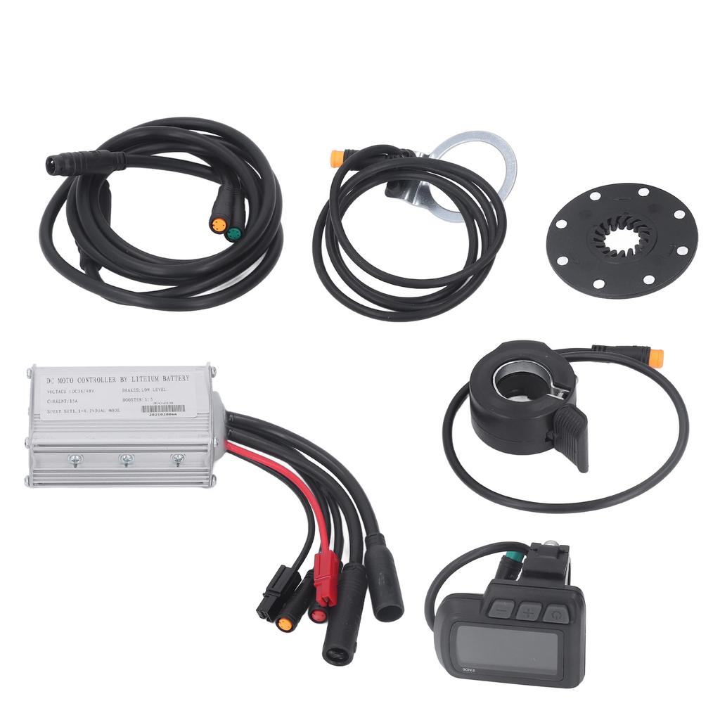 Electric Bike Motor Controller 15A Electric Bicycle Modification Kit with EN06 Panel for 250W 350W