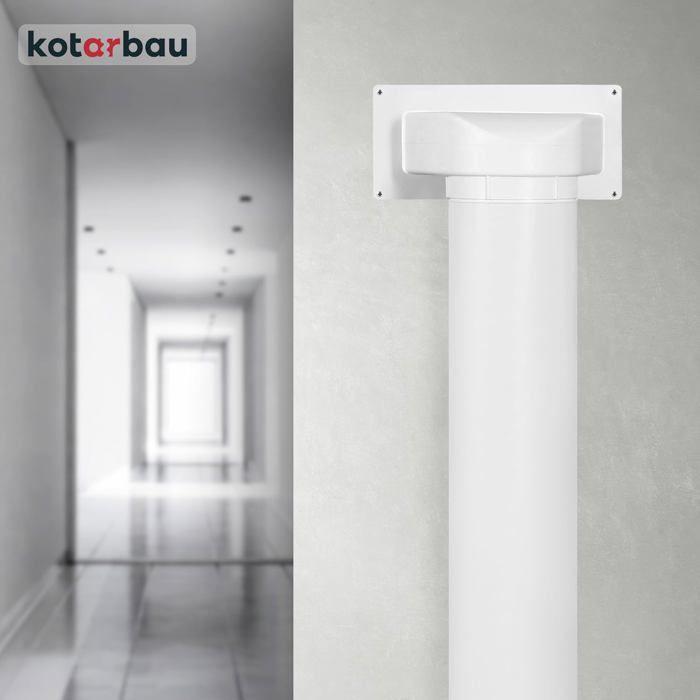 Tuyau de ventilation - KOTARBAU - 500 mm - Tube rond en PVC - Blanc - Intérieur