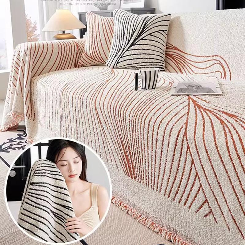 Ткань, шерстяная пряжа, полоска для дивана, полотенце, универсальный нескользящий чехол на четыре сезона в скандинавском стиле, цельный чехол, детский слинг