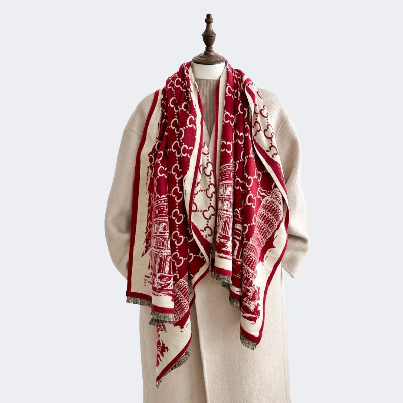 New Imitation Cashmere Scarf Women's Style Letter Pattern Warm Outer Multi-purpose Shawl