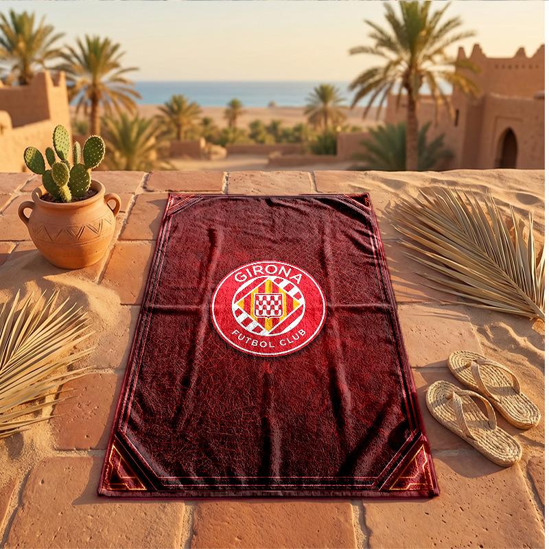 Girona FC Print Microfiber Beach Towel Quick Dry Absorbent Large Towel For Beach Swimming Travel