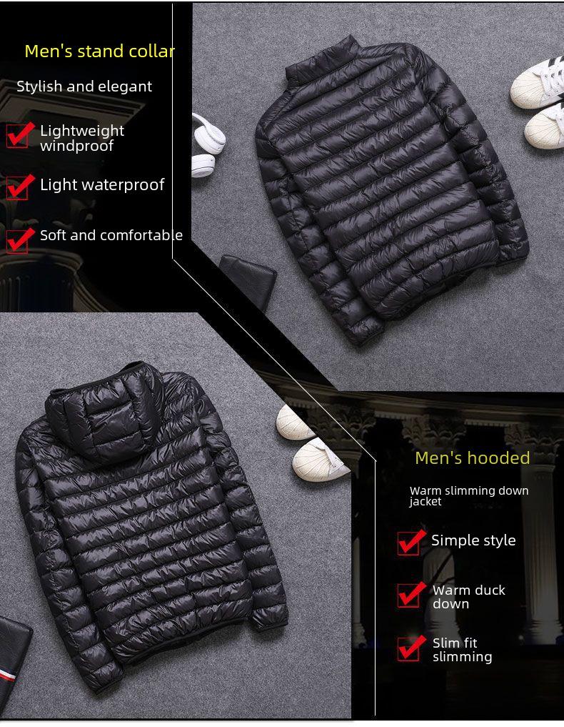 Men's Korean Style Slim Hooded Winter Down Jacket