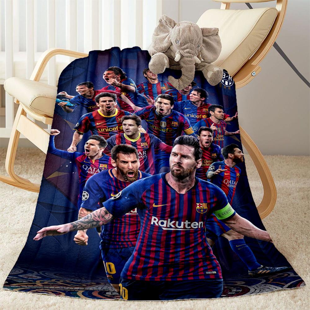 Messi 19 Blanket Soft Warm Cozy Great for Sofa Bed Office All-Season Use Playful Design Perfect Gift for Relatives and Friends