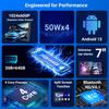 7-дюймовая HD автомагнитола Double Din с CarPlay, Android Auto, Bluetooth, GPS, камерой заднего вида, 2+64 ГБ, голосовым управлением