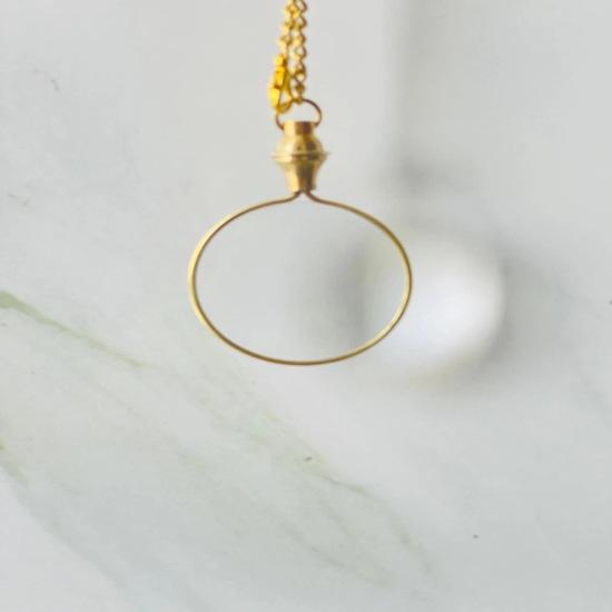 Кулон-лупа из латуни, миниатюрный стимпанк-шарм, подарок на день рождения, годовщину, свадьбу