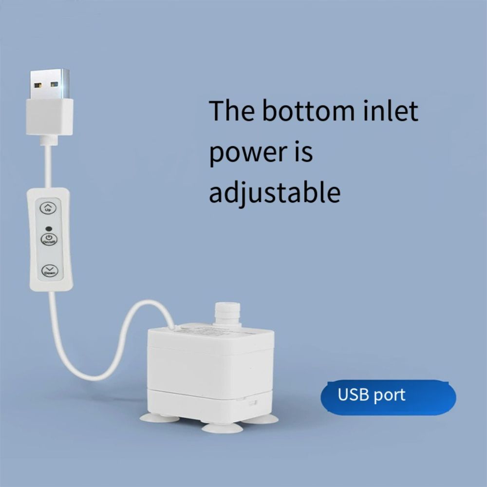 Низконапорный аквариумный USB-погружной насос 3 Вт Мини-мини погружной насос Ультратихий Автоматическое отключение Циркуляционный фильтрационный насос