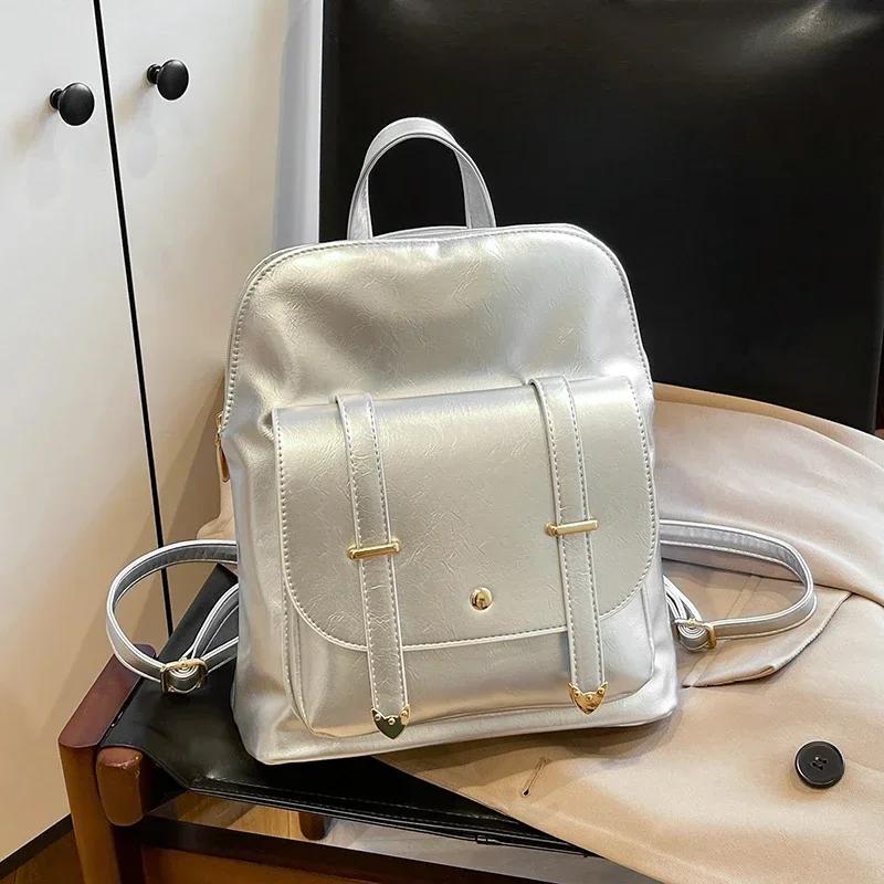 Retro Sophisticated Small Briefcase for Women New University Style Daily Commuter Backpack