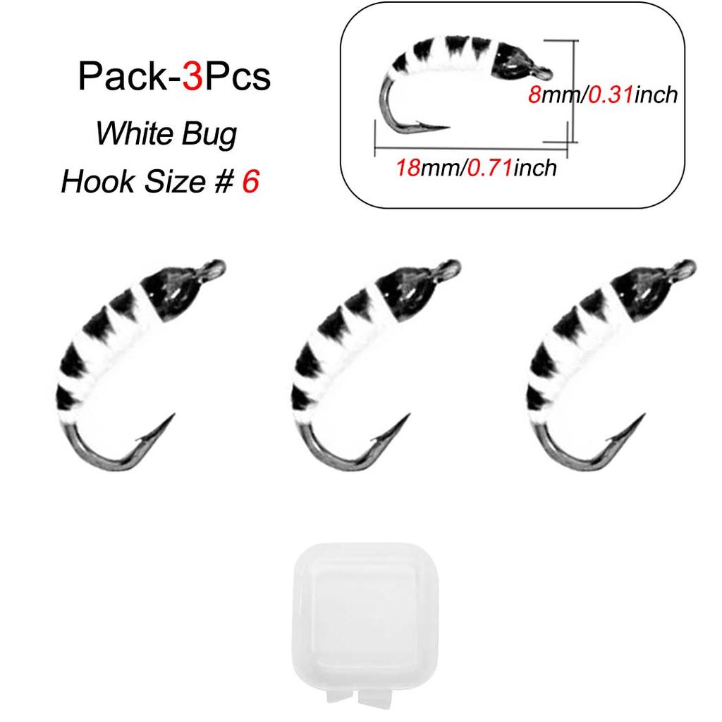 1/3Pcs Realistic Artificial Fly Fishing Lures Fly For Trout Fishing Artificial Insect Bait Lure Fishing