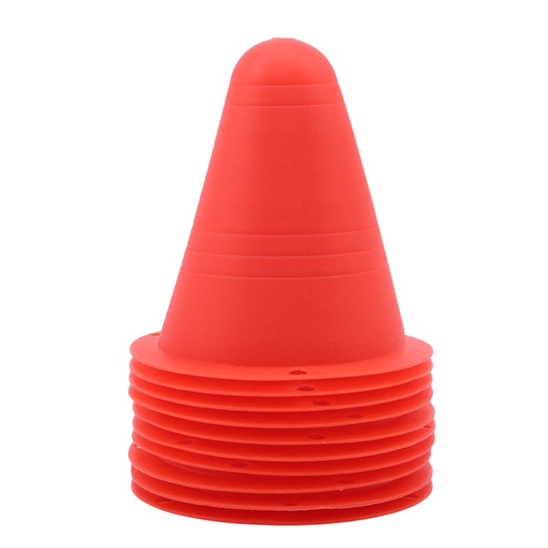 10Pcs/Set Skate Marker Training Road Cones Roller Football Soccer Rugby Soft Tower Skating Obstacle Roller Skate Pile Suppplies