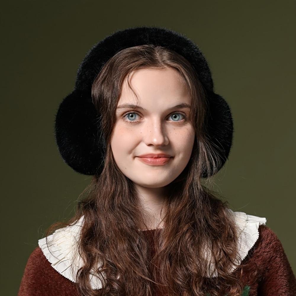 Осенние и зимние теплые однотонные складные плюшевые наушники Burger для мужчин и женщин с одинаковыми плюшевыми теплыми защитными наушниками от замерзания