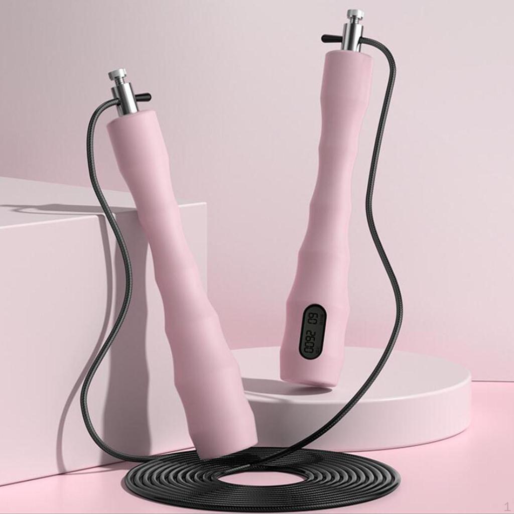 Счетная скакалка, 2 шт., проволочные веревки, удобная ручка, личное тренировочное оборудование, скорость