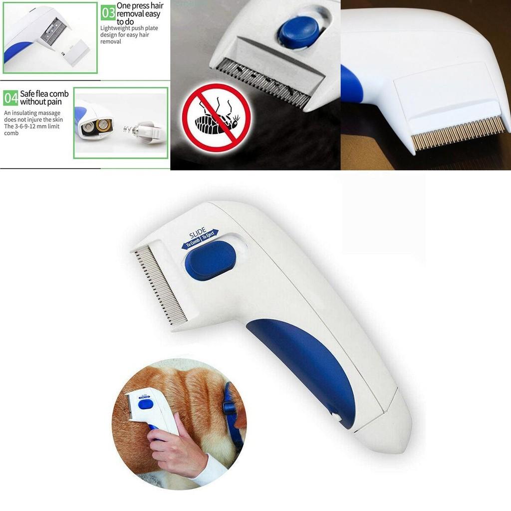 Электрическая расческа для удаления блох и вшей у домашних животных, инструмент для груминга для кошек и собак, без химикатов и эффективный
