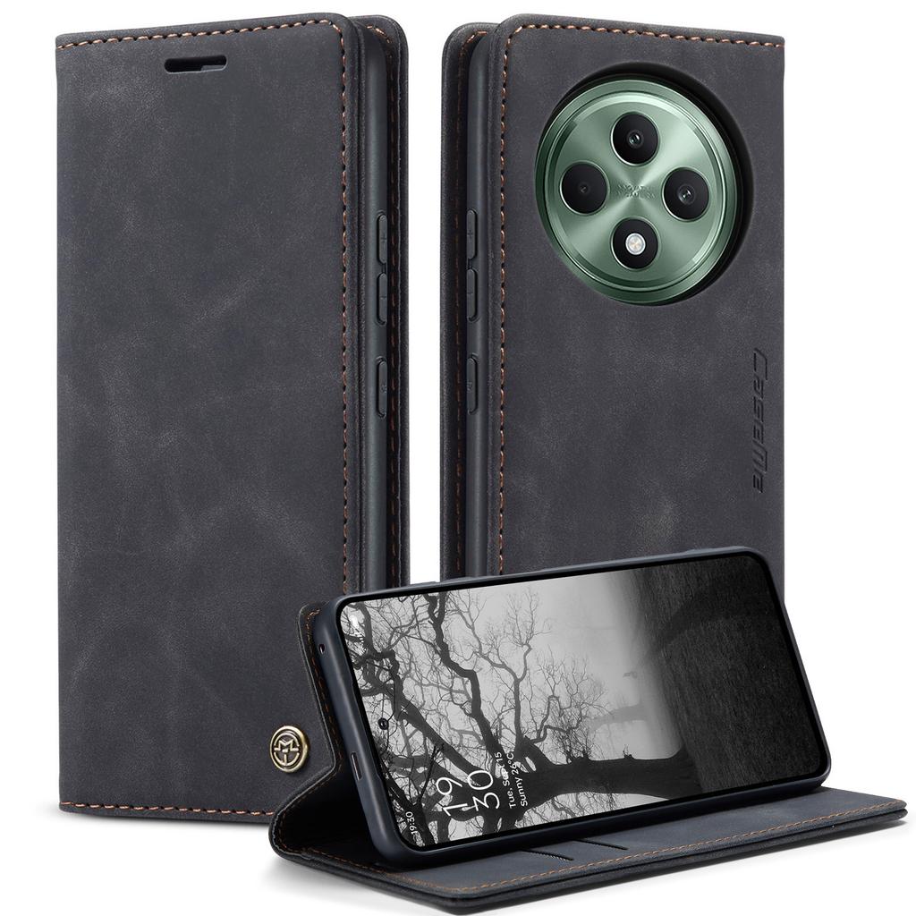 Для Oppo Reno12 F 5G Чехол CASEME Серия 013 Держатель для карт Подставка Кожаный чехол для телефона