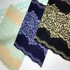 (3 Colors) 22.5cm Wide Elastic Lace, Two Tone Stretch Lace Fabric for Lingerie, Bra, Underwear, Garment, Sewing & Crafting