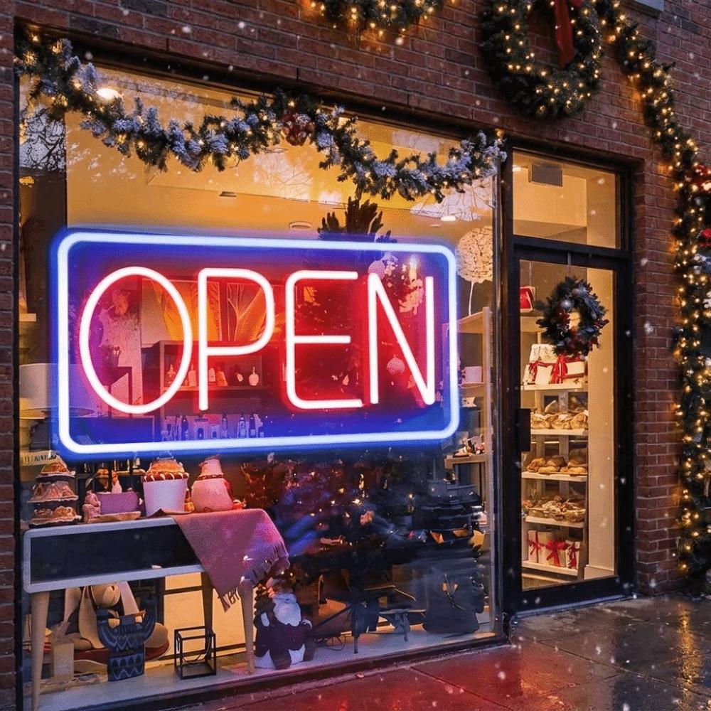 Soft Silicone Light Strip Open Neon Sign Adjustable Brightness Business Store Sign Salon Decor