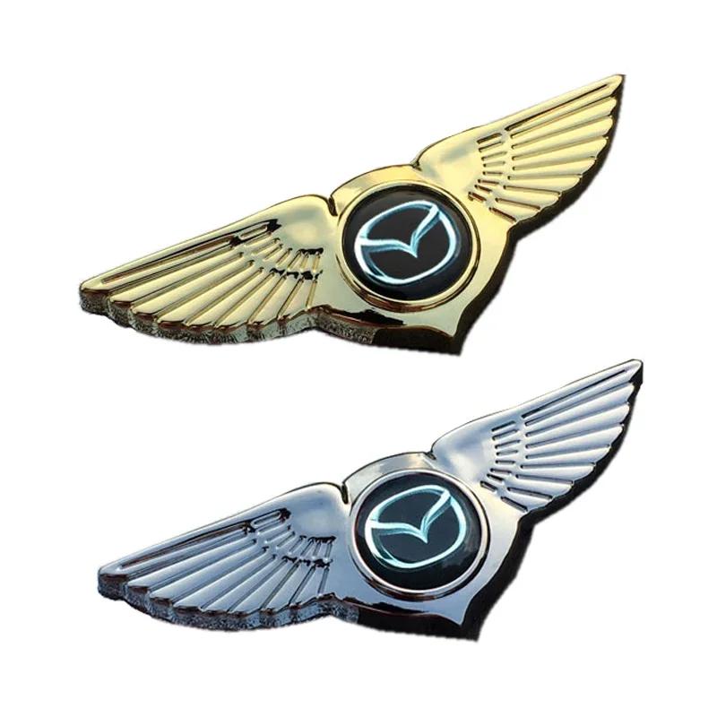 3D Metal Car Front Hood Wings Emblem Side Badge Sticker Decal for Mazda Axela 3 5 6 RX8 RX7 MX3 6 Atenza MX5 CX9 CX5 CX7 323 626 RTFR5