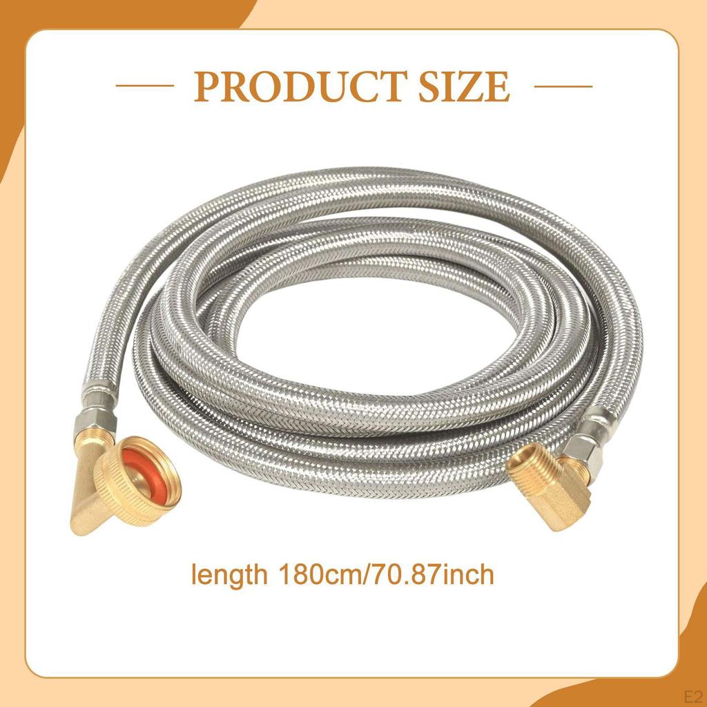 Шланг для посудомоечной машины 3/8" наружный угловой и 3/4" FHT комплект для замены и установки